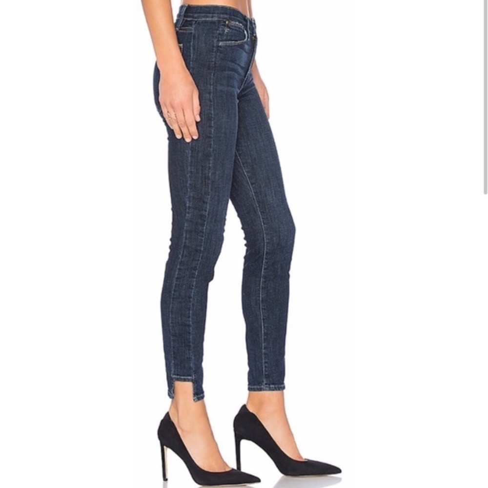 Frame Le High Rise Skinny Side Step Hem Jeans 28